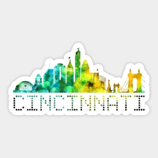 Cincinnati Skyline Yellow Sticker